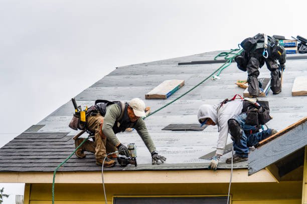 Professional Roofing technician working in Gladstone, MI